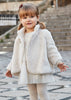 Mayoral Baby Girls Cream Fur Coat
