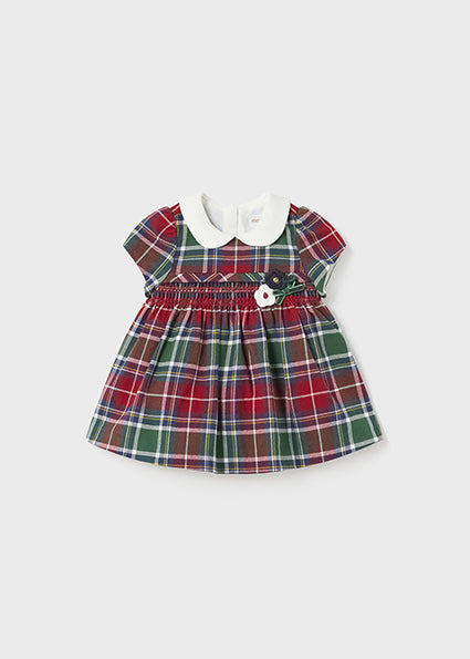 Mayoral Baby Girls Red And Green Tartan Dress