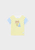 Mayoral Baby Boys Yellow Stripe T-Shirt 1027 043