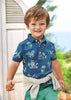 Mayoral Baby Boy Indigo Print Polo T-Shirt 1107 076