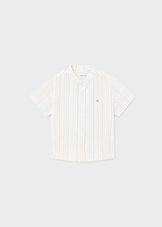 Mayoral Baby Boys Fine Stripe Linen Shirt 1113 085