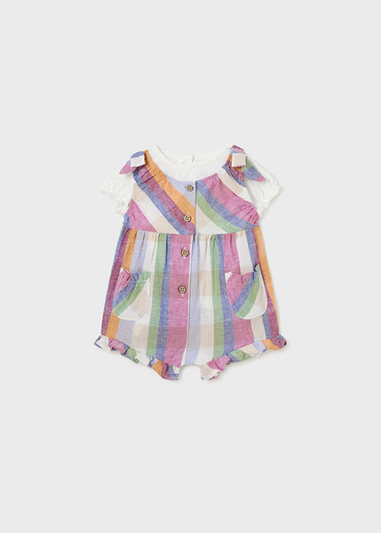 Mayoral Baby Girls Pink Check Romper Outfit 1.697 033