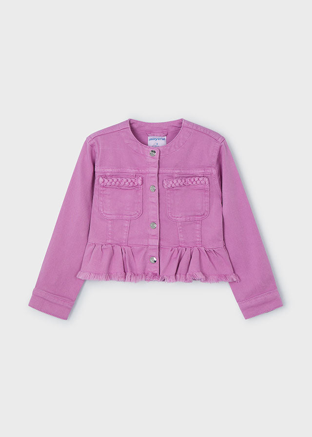 Mayoral Girls Purple Denim Jacket 3.473 050