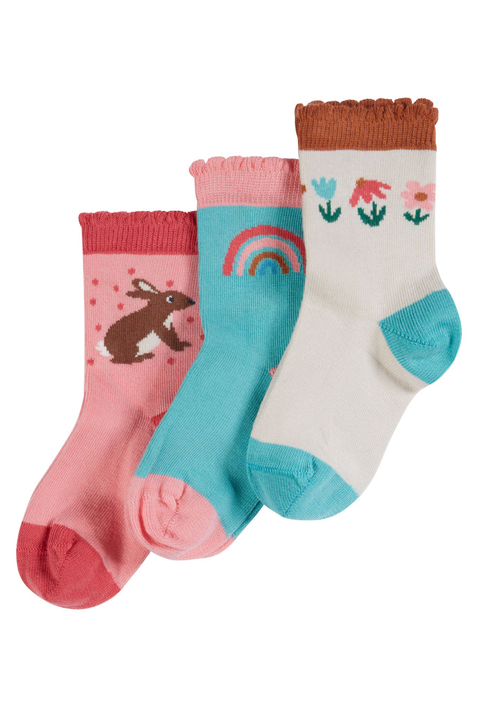 Frugi Baby Girls 3 Piece Socks