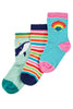 Frugi Baby  Girls Whale Little Socks 3 Pack 