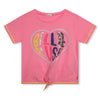Billieblush Girls Pink Tie Front Sequin  T-Shirt u20089 462