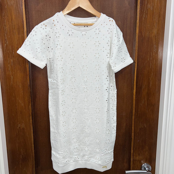 Guess Girls White Broderie Dress
